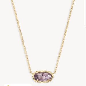 Kendra Scott Elisa Gold Pendant Necklace in Amethyst